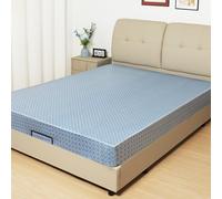 Lirex Sábana Bajera de Satén 140 x 200cm,para Colchón de hasta 35 cm de Altura, Ropa de Cama de Satén de Poliéster, Lujosa y Suave, Azul Margarita