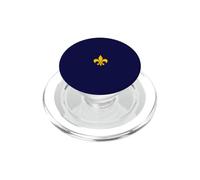 Lirio Amarillo, Flor de lis, LYS francés, Forma geométrica pequeña PopSockets PopGrip para MagSafe