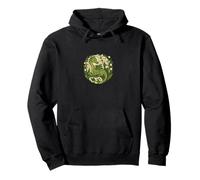 Lirio del Valle Dragón Ilustración Dragones de flores Sudadera con Capucha