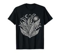 Lirio del Valle Flor Silvestre Celestial Luna Bruja Sol Camiseta