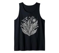 Lirio del Valle Flor Silvestre Celestial Luna Bruja Sol Camiseta sin Mangas