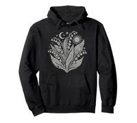 Lirio del Valle Flor Silvestre Celestial Luna Bruja Sol Sudadera con Capucha
