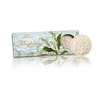 Lirio del Valle Jabón, redondo 3 ST por 125 g, Jabón artesanal italiano de Fiorentino