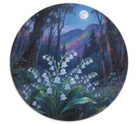 Lirios of The Valley Adultos-Niños Rompecabezas Redondo 1000p Blumen Circular Puzzle Niños: Impossible Regalos Habilidad Familiar 1000pcs (67.5x67.5cm)