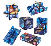 LiRiQi Magic Star Cubo 2 en 1, Cubo Infinito, Juguetes Ciencia Popular Rompecabezas Mágicos para Niños y Adultos, Cubo Creativo de descompresión, Puzzles 3D, Juguetes educativos