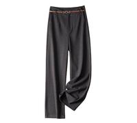 LIROMA Pantalones Anchos para Mujer Invierno Pantalones Palazzo Vintage De Cintura Alta Mezcla De Lana Elegantes Pantalones De Oficina De Negocios Otoño Pantalones Casuales De Pierna Recta Parte I