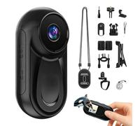 LIROPAU Cámara de acción de 360°, mini cámara de acción 1080P, cámara magnética de bolsillo para pulgar, acción Kam-era, Motocicleta Bodycam, Mini K-Amera, cámara de acción multifunción, cámara