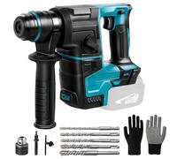LIROPAU Martillo Perforador a Batería Compatible con Makita 18V Batería | con 8 Brocas y Guantes, 2,2 J, 1400 U/min, 4200 bpm, SDS Plus Mandril para Uso Doméstico y Profesional (sin batería)