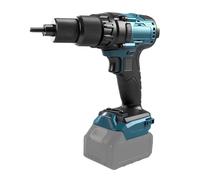LIROPAU Remachadora de batería compatible con batería Makita de 18 V, 2 en 1, pistola de tuercas de remache eléctrica con boquillas M6/M8 y guantes para remaches de 2,4-4,8 mm (sin batería, sin