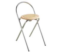 lirrebol Taburete de Bar Plegable Vintage de ratán con Respaldo. Silla de Comedor con Estructura de Metal Chapado para cocinas, tocadores y Salas de Estar. Altura del Asiento: 46 cm/18,1 Pulgadas.
