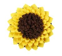 LiRRvb Almohadilla de alimentación para perros, forma de girasol, entrenamiento aburrido para conejos, conejillos de indias, juguete de olfateo pequeño, juguete grande con mango de fijación