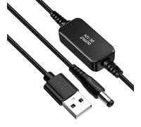 LiRRvb Cable convertidor de 5 V a 12 V para dispositivos electrónicos USB a CC 5,5 mm, cable de refuerzo seguro y estable, fuente de alimentación segura