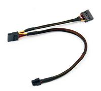 LiRRvb Cable de alimentación eficiente de 6 pines a doble de 15 pines para ampliar la capacidad de almacenamiento en centros de datos, adaptador de conexión de computadora