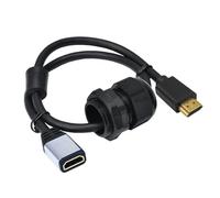 LiRRvb Cable flexible de vídeo macho a hembra para sala de conferencias, sala de exposiciones, pantalla 4K, 50 cm, conexión de pantalla de vídeo del vehículo