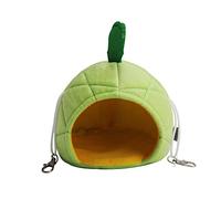 LiRRvb Cama de piña de forro polar para hámster, hamaca colgante para animales pequeños, columpio para jugar a mascotas, esconderse para animales pequeños, cama para hámster, casa cálida de invierno