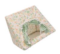 LiRRvb Cavia Porcellus - Casa de refugio con estampado de flores, escondite de animales pequeños, casa de tienda de campaña para erizos, suministros para mascotas pequeñas, escondite para mascotas