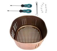 LiRRvb Cesta de acero inoxidable para freidoras de aire, bandeja de horno, accesorios antiadherentes