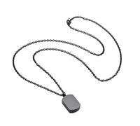 LiRRvb Collar de almacenamiento seguro de cenizas en acero resistente con cierre ergonómico para recuerdo diario, collar de cremación resistente con compartimento oculto para cenizas y acero