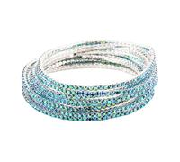 LiRRvb Con circonitas coloridas, brazaletes, diamantes de imitación, accesorio para cadena de mano, One Size, como se describe