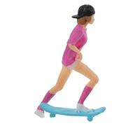 LiRRvb Figura de monopatín a escala 1/64 para proyectos creativos de dioramas y decoraciones de construcción de escenas ferroviarias en miniatura