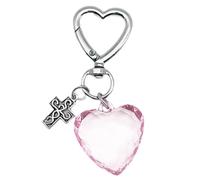 LiRRvb Llavero creativo de acrílico con bonito colgante en forma de corazón llamativo y multifuncional para bolso, mochila, mochila o llavero, B, Talla única