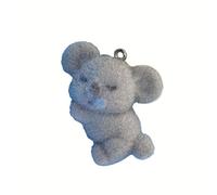 LiRRvb Llavero de koala de resina portátil y elegante para añadir encanto a tu bolsa de llaves o decoración interior de coche, llavero de koala de resina flocada, a, Talla única