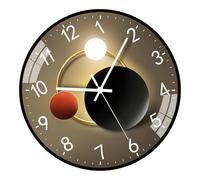 LiRRvb Reloj de pared silencioso de 8 pulgadas con vidrio endurecido, fácil de colgar en cualquier habitación decoración de pared