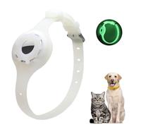 LiRui.R Airtag Funda Protectora de Silicona Que Brilla en la Oscuridad Collar Ajustable Collar Llamativo de prevención de pérdidas para Gatos y Perros pequeños(Verde Luminoso)