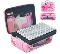 LIRUNQIU Contenedores de almacenamiento de pintura de diamantes, 120 ranuras, accesorios de arte de diamante y kits de herramientas, caja de almacenamiento para cuentas de joyería