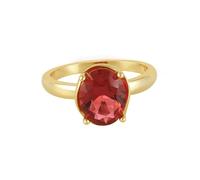 Lirzxin Alianzas de oro 750 de 18 quilates, anillo de compromiso para mujer, anillo solitario sencillo con laboratorio ovalado, rubí, anillos de amistad, anillos de pareja, oro amarillo, 61 (19.4