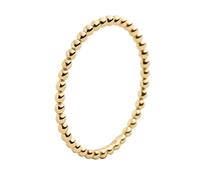 Lirzxin Anillo de boda de aniversario, oro amarillo de 18 quilates, anillos de promesa para mujer, diseño simple de cuentas lisas, anillo de oro amarillo, 9.5, Oro amarillo, Sin piedras preciosas