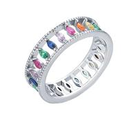 Lirzxin Anillo de boda de oro blanco 750 18 K, anillos de amistad para mujer, diseño hueco, marquesa con incrustaciones de zafiro natural, esmeralda y turmalina, anillo de compromiso, anillos de oro