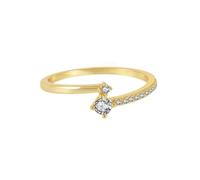 Lirzxin Anillo de compromiso de boda para mujer, anillos de compromiso de oro de 18 quilates para ella, anillo de moissanita redonda simple de 0,25 quilates, oro amarillo, M 1/2, Oro amarillo