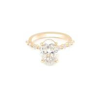 Lirzxin Anillo de compromiso de oro blanco 750 de 18 K, alianzas de boda, anillos de pareja, anillos finos de media eternidad, con 4 garras, ovaladas, moissanita, 1 ct - 3 ct, anillos de boda para