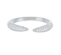 Lirzxin Anillo de compromiso para mujer, oro blanco 750 de 18 K, anillos de boda para mujer, ajustables, diseño abierto, serie redonda, moissanita, anillos de boda, anillos de boda, anillos de pareja