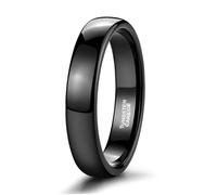 Lirzxin Anillo de mujer y hombre, de tungsteno, anillo alianza anillos mujer hombre clásico simple 2 mm-8 mm ancho brillante liso, Tungsteno, Sin gemas.
