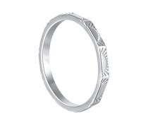 Lirzxin Anillos aniversario mujer, anillo compromiso oro blanco 18 K delicado diseño sol alianzas bodas oro blanco para madre, novia, novia, 13, Oro blanco de 9 quilates, Sin piedras preciosas