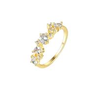 Lirzxin Anillos de boda de oro 750 de 18 quilates, anillo de compromiso para mujer, fino, elegante, redondo, ovalado, gotas de agua, diamantes creados, anillos de pareja, oro amarillo, 51 (16.2), Oro