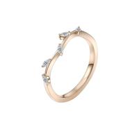 Lirzxin Anillos de compromiso, anillos de oro amarillo para mujer 14 K delicado diseño de hojas con moissanita anillo de boda mujer oro amarillo para promesa, 21, Oro amarillo de 18 quilates
