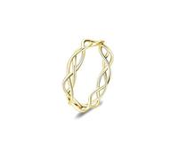 Lirzxin Anillos de mujer de oro 750 de 18 quilates, anillo de compromiso para mujer, líneas irregulares, anillos de boda, anillos de boda, anillos de pareja, oro amarillo, 49 (15.6), Oro amarillo 9