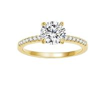 Lirzxin Damen Ring Silber 925, Eheringe Verlobungsringe Hochzeitsringe Trauringe Partnerringe Frauen Halb Eternkeitsring mit 4 Krappen rund Zirkonia 1.2ct Ringe Geburtstag, Plata, Circonita cúbica