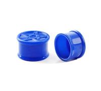 Lirzxin Dilatador de oreja de 10 mm, 2 unidades de dilatadores acrílicos individuales acampanados redondos con estrella túnel, dilatadores azules de 10 mm, 6mm, Acrílico, No Gemstone