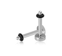 Lirzxin Pendiente dilatador Plug 10 mm, 2 unidades dilatadores lóbulo de acero quirúrgico individual avellanado sólido redondo brillante Piercing dilatadores Plug Plata 10 mm, 10mm, Acero inoxidable