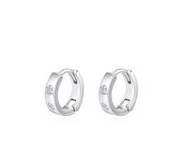 Lirzxin Pendientes de aro de oro blanco 750 585 375 para mujer, pendientes de boda para mujer, diseño de círculos sencillos con moissanite, pendientes de aro redondos de moissanite, joyas auténticas
