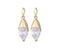 Lirzxin Pendientes de oro para mujer de oro 750, pendientes para mujer con gotas de agua, amatista, cumpleaños para novia, oro amarillo, Oro amarillo de 18 quilates (750), Moissanita