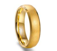 Lirzxin Wolfram Ring Verlobungsung Damen Herren, Eheringe Hochzeitsringe Trauringe Partnerringe Damen Herren 6 MM/8MM breit Matt und Poliert Abschrägte Kante Ringe Geburtstag, Tungsteno, Sin piedra