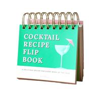 Lisa Angel Cocktail Recipe Flip Book | 52 Weekly Drink Recipes | Spiral-Bound Bar Guide with Classic Cocktails Instructions | Kitchen Décor