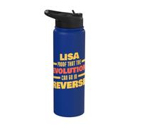 Lisa Evolution puede ir al revés Funny Lisa Nombre Stainless Steel Insulated Water Bottle