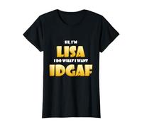 Lisa Joke Idgaf Meme Funny Halloween Girl Costume For Lisa Camiseta