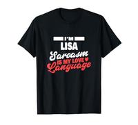 Lisa Sarcasmo Amor Lenguaje Diciendo Divertido Nombre Lisa Camiseta gráfica económica